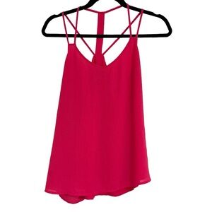 Naked Zebra Hot Pink Double Strap Tank